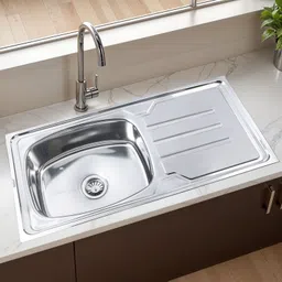 ruhe Square Single Bowl with Drainboard 40x20x9 Inches Kitchen Sink| 13-0202-02 Vessel Sink-picture-24