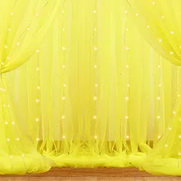 1iam 4 Pieces Yellow Decoration Net and 2 Piece Rice Light for Birthday, Anniversary, Photoshoot, Wedding, Romantic Dinner, Valentine's Day-picture-22