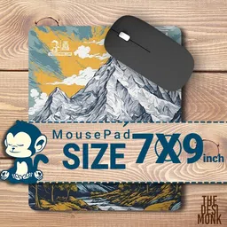 The Desi Monk Snow Mountain Anti Skid Mouse Pad for Laptops and Computers Non Slip Base Mousepad image 5