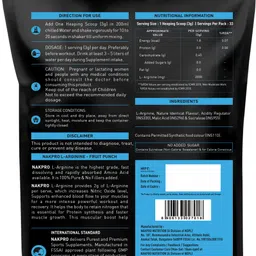 nakpro L-Arginine Amino Acid Supplement Powder | Supports Muscle Stamina | Pre Workout image 2