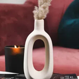 purezento White Ceramic Kasy Table Vases image 1