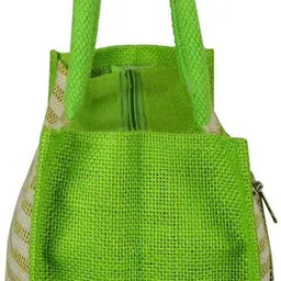 sainik's Ladies Jute Bags Eco Friendly SD-16 Pack of 3 units Pack of 3 Grocery Bags image 3