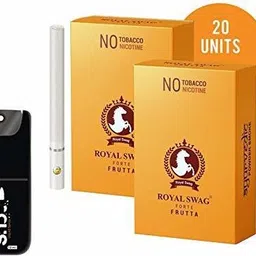 Ayurvedic & Herbal Cigarette, Frutta Flavour Smoke for Tobacco Free Cigarettes with Shot Helps in Quit Smoking - (20 Sticks, Small Shot -1) Smoking Cessations-image-58