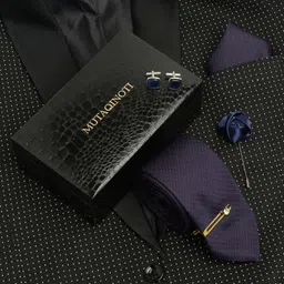 MUTAQINOTI Silk Cufflink & Tie Pin Set-picture-13