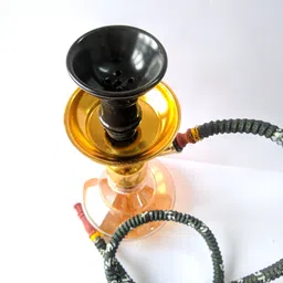 misr puff Hookah set 12 inch Glass, Gold Plated Hookah image 2