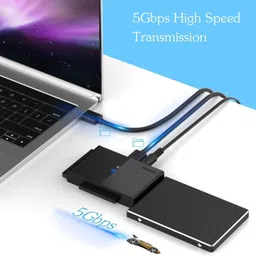 Fideco USB 3.0 to SATA or IDE Adapter, Hard Drive Adapter Cable Universal 3.5 inch SATA HDD/SSD & IDE HDD with 12V/2A Power Adapter image 2