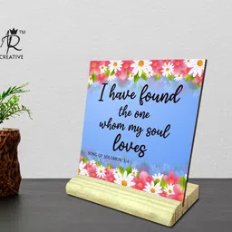 ar creative I Have Found - Bible Verse Wooden Table Decorative Item Decorative Showpiece - 14.224 cm image 4