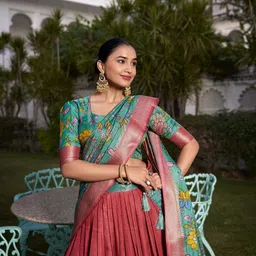 aayushyam enterprise Self Design Semi Stitched Lehenga Choli image 4