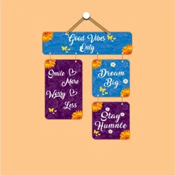 shree sanwariya crafts Good Vibes Design Wall Hanging for Home Decor Gift Item image 4
