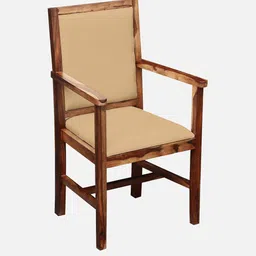 woodsworth from pepperfry Peshtigo Sheesham Wood Arm Chair In Rustic Teak Finish image 5