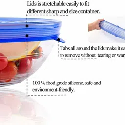 ablue clipper Durable |Eco-Friendly|Microwave Safe Pack Of 2 |Fits In Every Shape Of Container 2.6 inch, 3.8 inch, 4.5 inch, 5.7 inch, 6.8 inch, 8.3 inch Lid Set, Pack of 2 image 5