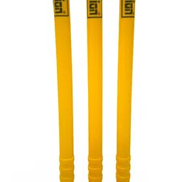 stallion Junior Plastic Cricket Stump Set – 3 Stumps with Base & Bails, Lightweight image 2