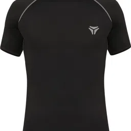 kyk Men Solid Round Neck Nylon Black T-Shirt-picture-15