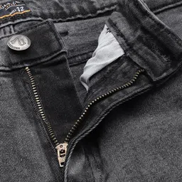 the indian garage co. Men Slim Mid Rise Black Jeans image 4