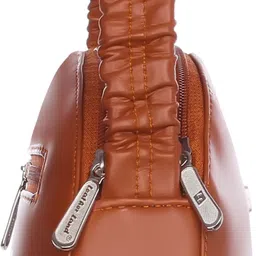 leather land Women Gold, Tan Pouch Potli image 4
