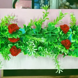 kingstyle impex Artificial Flowers Home Decoration Vine & Creepers Plant Wall Hanging Chain 196C Multicolor Rose Artificial Flower image 2