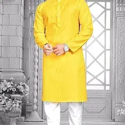 shivgarmets Men Cotton Blend Kurta Pyjama Set-picture-31