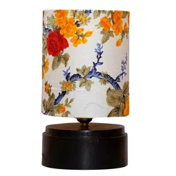 Multicolour Shade Table Lamp With Wood Base By BrightDaisy image 5