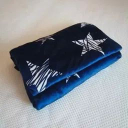 threads Blue 350 GSM Silky Premium Super Soft Doube Bed Blanket image 4