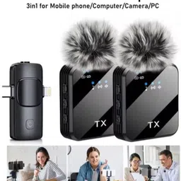 atsk hub F15-2 Wireless Mike for Vlogging3 in 1 Mic for YouTube, Plug & Play Wireless Mic Microphone image 4