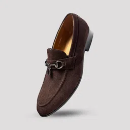 house of davinch Men Black Suede Formal Shoes Stylish Comfortable Slip On Party Wear Footwear Party Wear For Men-picture-40