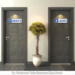 tatmods Gents Ladies Toilet Sign Board 5x9 Inch Pack of 2 for Home, Office Emergency Sign image 2