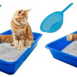 cat litter tray 2 pcs with scooper Pet Litter Tray Refill-image-15