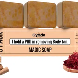 gyoda Magic DeTan Soap Sandalwood & Saffron Handmade Glow Bar image 1