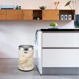 mr.bin Perforated Stainless Steel Trash Can | 8" x 12" Garbage Bin | SS 202 | 5 Liter Stainless Steel Dustbin image 5