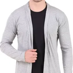 trendolo Men Jacket Style Full Sleeve Grey Shrug-picture-23