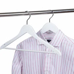 gracious mart Wooden Hangers, Solid Wot Clothes Smooth Finish, 360 Degree Swivel Hook Wooden Shirt Pack of 36 Hangers For Shirt image 4