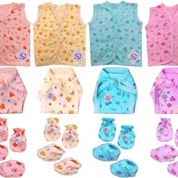 v.b.k Infant Clothing Set With Jabla,Nappy,Mitten and Booties,0-6 Month,Hosiery-picture-29