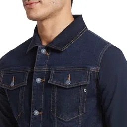 killer Men Solid Denim Jacket image 5