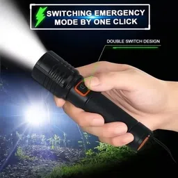 flashify ZOOMABLE METAL 5 Modes Flashlight, Super Bright Cree T6 LED Light-A1 Torch image 2
