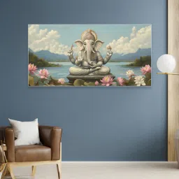 nestroots Canvas Framed Divine Ganesha Prosperity and Wisdom Wall Painting-picture-10