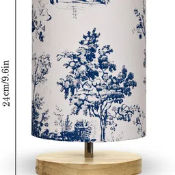 glowhere Minimalist Wooden Table Lamp with Fabric Shade, Modern Bedside Lamp for Bedroom Table Lamp image 3