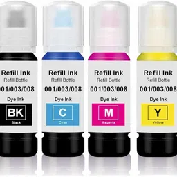Gedi 003 Refill Ink Compatible for L3110,L3150,L3250,L3252,L3115,L3116 Printer 3PC Black + Tri Color Combo Pack Ink Bottle-image-65