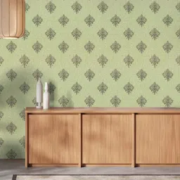 wallmonks Vinyl Abstract Green Wallpaper image 2