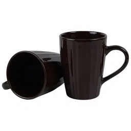 cdi (Set of 2) 300ml Liner Design Ceramic Coffee Mug (Brown) image 5