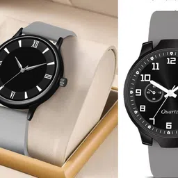 calf & co. New Trandy Stylish Analog Collection Watch_Sili_Grey_561_Silicon_Greyy_Roman Analog Watch - For Men Sili_Grey_561_Silicon_Greyy_Roman-picture-29