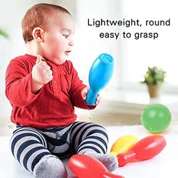 minikidz baby 24 BALLS and SMALL BOWLING SET 6 pins and 2 balls Premium Multicolour Balls for Kids Pool Pit/Ocean Ball Without Sharp Edges Soft Balls for Toddler Play Tents & Tunnels Indoor & Outdoor Bath Toy (Multicolor) Bath Toy image 4