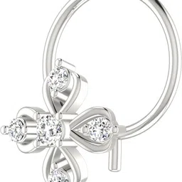 avsar Avantika 18kt Diamond White Gold Nose Wire image 2
