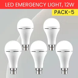 sacro 12W Rechargeable Inverter LED Bulb with Upto 4H.Power Cut Lighting Pack of_5Z239 4 hrs Bulb Emergency Light-picture-13