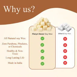 floryn decor Natural Soy Wax | Vegetable Soy Wax for Candle Making | Pure Soy Wax (1 Kg) Candle image 3