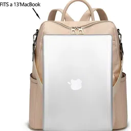 houseofcommon Medium 25 L Backpack Fashion Anti-theft Purse for Women Travel Vintage PU Leather Shoulder image 3