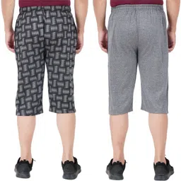 feel track Printed, Solid Men Three Fourths image 2