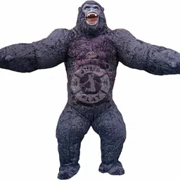 JUMP N PLAY Black Fur Mascot Fabric Costume With 6.5 Feet Size Elders Halloween Costume-image-15