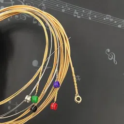 amg music Acoustic Acoustic Guitar String with Capo & Picks Guitar String Set of 6 Capo for Ukulele Guitar String image 2