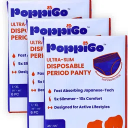 poppigo Ultra-Slim Period Panty for Girls |L - XL | 6pc | (Pack of 3) Sanitary Pad-picture-25