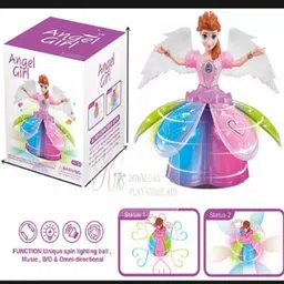 skstore Dancing Princess Light Music Electric Universal Dancing Robot Rotating image 5